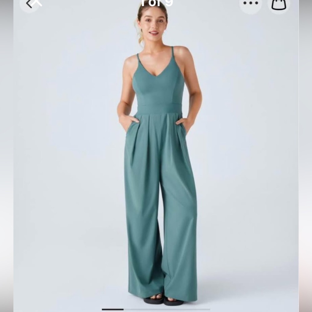 HALARA Breezeful Stone blue Quick Dry Wide Leg resort wear jumpsuit